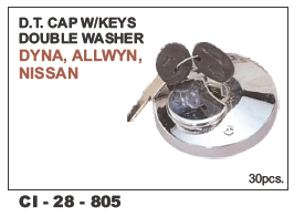 Dt Cap Cap W/keys Double Washers Dyna, Allwyn, Nissan - Vehicle Type: 4 Wheeler | Warranty Included, Durable Material With Robust Performance