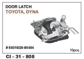 Door Latch Toyota, Dyna LH/RH - Sturdy Steel Construction, 4-Wheeler Compatibility | Warranty Included for Reliable Performance