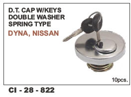 Dt Cap with Keys - Double Washer Spring Type for Dyna and Nissan | 4 Wheeler, Warranty Included