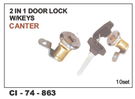 2 in 1 Door Lock w/keys Canter - Durable Metal, Compact Design | Ideal for 4-Wheeler Vehicles, Includes Warranty for Added Peace of Mind