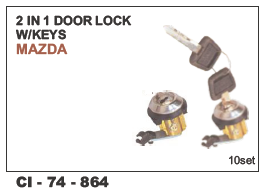 2 In 1 Door Lock W/Keys Mazda Vehicle Type: 4 Wheeler