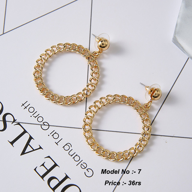Chain Circle Hoop Earrings