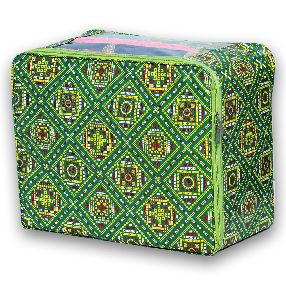 Multi Saree Cover - Laminated Material, 355.6 Mm Length X 431.8 Mm Width | Crystal Clear Design, Heavy Weight Capacity, Glossy Finish