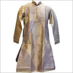 Mens Plain Silk Khadi Kurta
