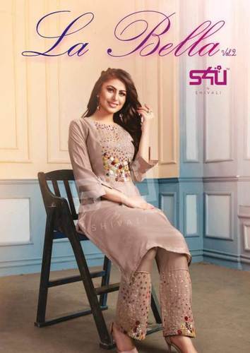 पैंट के साथ ड्राई क्लीनिंग फैंसी डिज़ाइनर कुर्ती