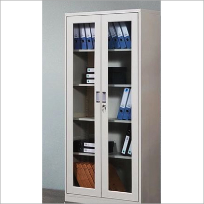 Power Coated Glass Storage Almirah