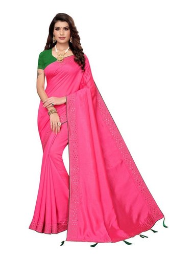 Designer Sarees - Zoya Silk with Intricate Diamond Work | Multicolor, Available for All Seasons, Includes Attached Blouse