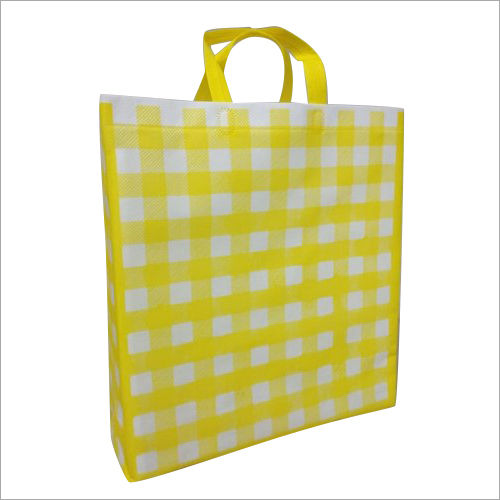 Checked Print Loop Handle Non Woven Bag