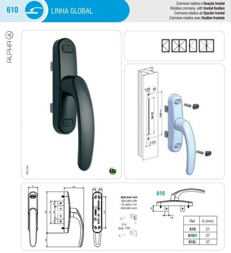 Powder Painting Multi Point Locking Handle For Windows