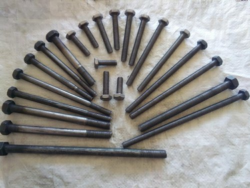 Mild Steel Hex Nuts And Bolts - Industrial Grade, Anti-wear Design, Galvanized Finish, Various Sizes For Aerospace And Defence Use