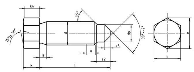 Din 564a Hexagon Set Screws With Cone Point