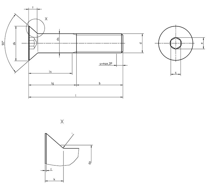 Din 7991 Hexagon Socket Countersunk Head Cap Screw