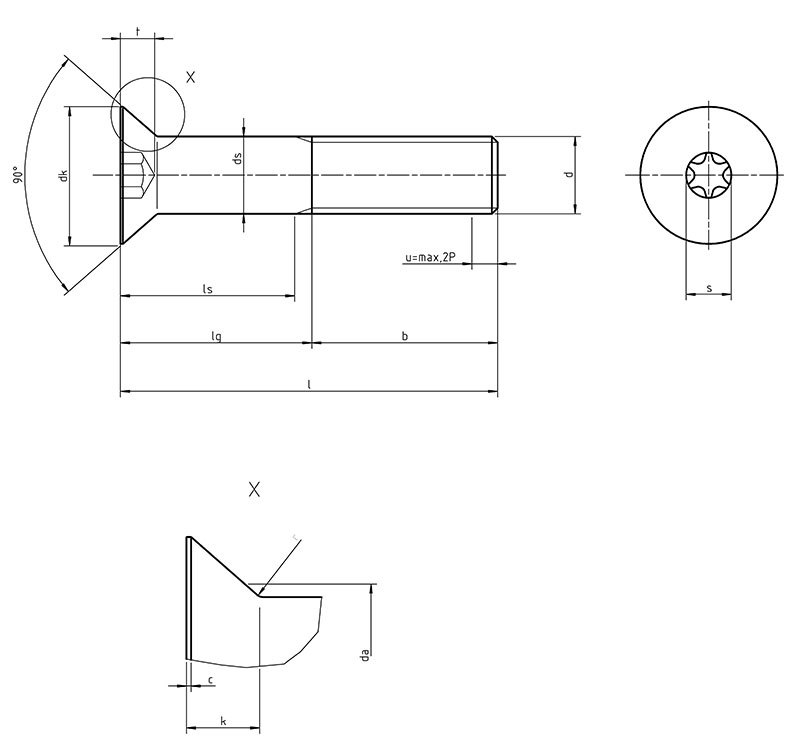Din 7991tx Hexagon Socket Countersunk Head Cap Screw