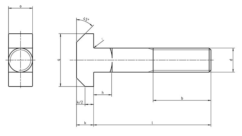 Din 7992 T Head Bolt With Large Head