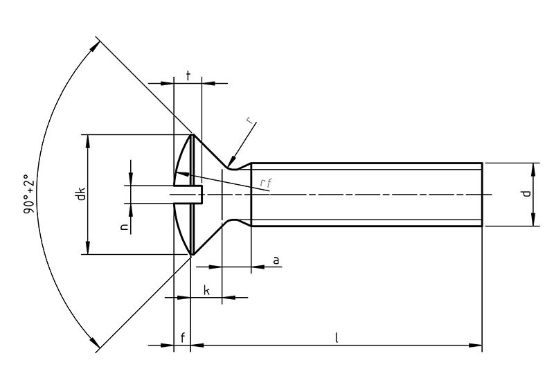 Din 964 Slotted Raised Countersunk Oval Head Screw