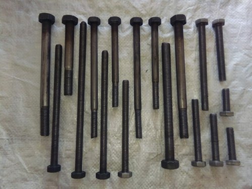 Mild Steel Hex Nuts And Bolts - Industrial Grade, Anti-wear Design, Galvanized Finish, Various Sizes For Aerospace And Defence Use