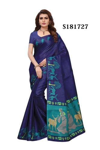 New Saree Printed Khadi Silk Saree - Khadi Silk Fabric, Multicolor, Printed Design | Bollywood Style for All Seasons: Rainy, Spring, Summer, Winter