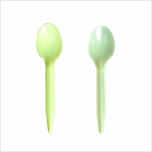 Plastic Spoon - Plastic, 14cm Length, Light Green Color, 1mm Thickness, 2g Weight, 3cm Width | Lightweight, Disposable, Affordable, Convenient, Hygienic, Durable