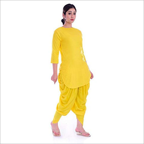 Breathable Ladies Mid-thigh Rayon Kurta With Dhoti Set