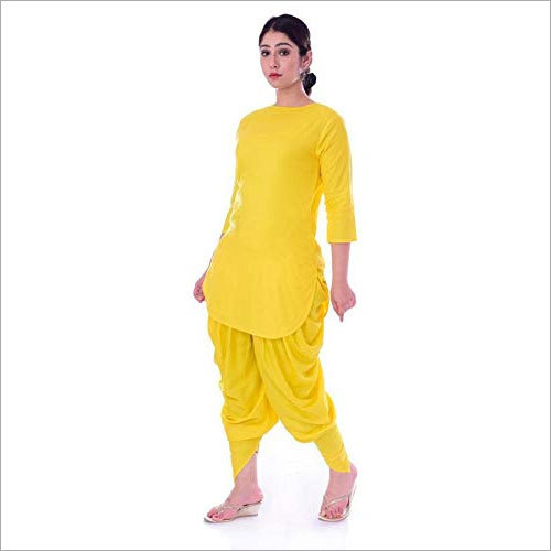 Breathable Ladies Mid-thigh Rayon Kurta With Dhoti Set