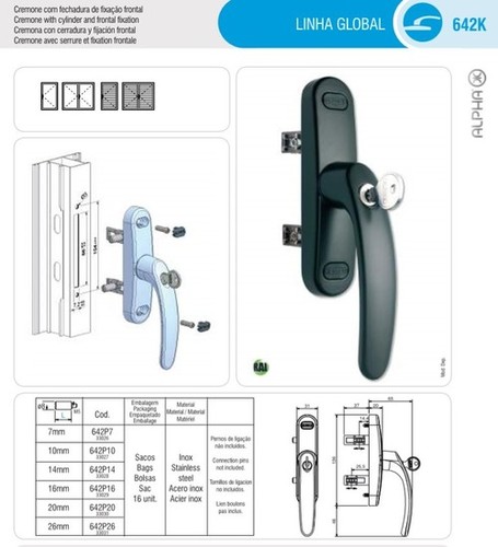 Powder Painting Handle With Key