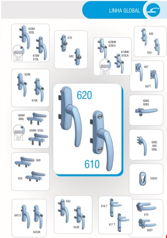 Window Handle With Key - Aluminum Material, Powder Painted Finish | Includes Stainless Steel Screen Netting
