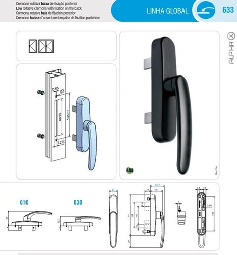 Powder Painting Window Handle Without  Key