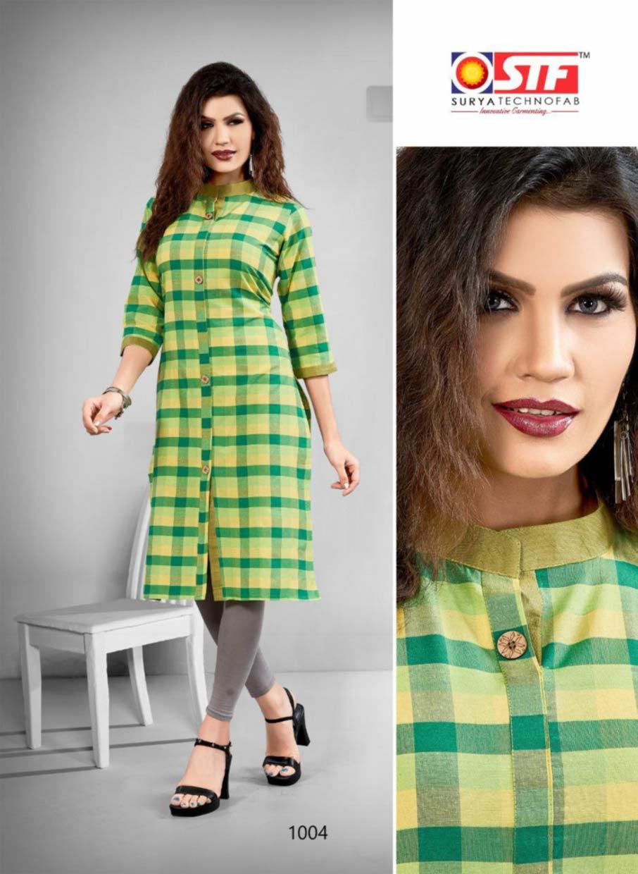 Straight Cut Cotton Kurtis With 3/4th Sleeves - Cotton, 42 Inches Length, Sizes M-2xl | Features Quick Dry, Cool Dry, And Customizable Logo For Modern Daily Wear