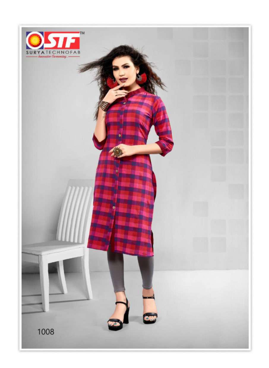 Straight Cut Cotton Kurtis With 3/4th Sleeves - Cotton, 42 Inches Length, Sizes M-2xl | Features Quick Dry, Cool Dry, And Customizable Logo For Modern Daily Wear