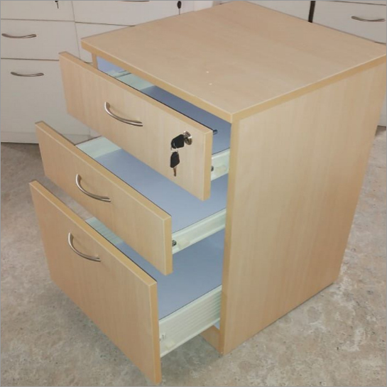 Durable Three Rack Wooden Brown Drawer