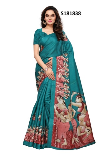 New Khadi Silk Saree - Khadi Silk, Multicolor, Printed Pattern | Bollywood Style, Suitable for All Seasons, Elegant Fabric Design