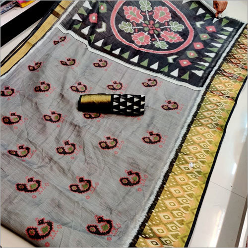 Ladies Cotton Saree - Printed Cotton Fabric | Available in All Colors for All Seasons
