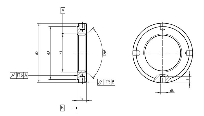 Din 1816 Round Nut With Set Pin Holes