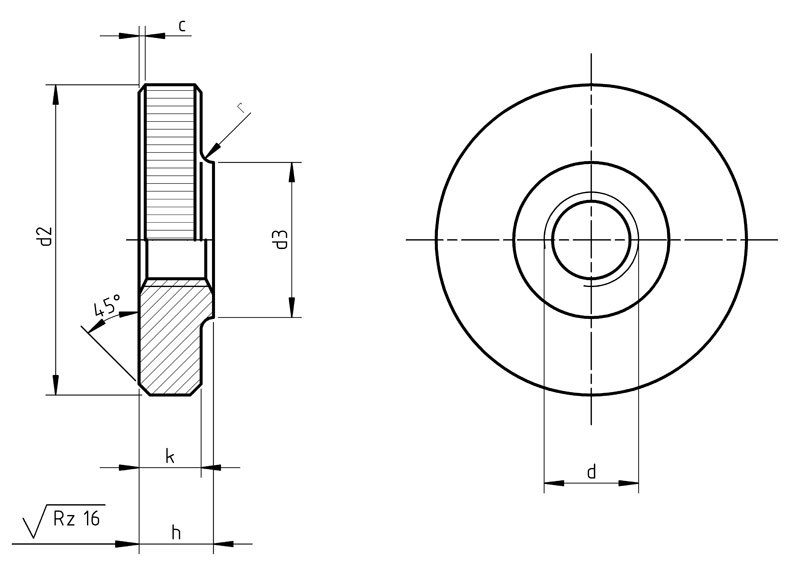 Din 467 Knurled Nuts Low Type