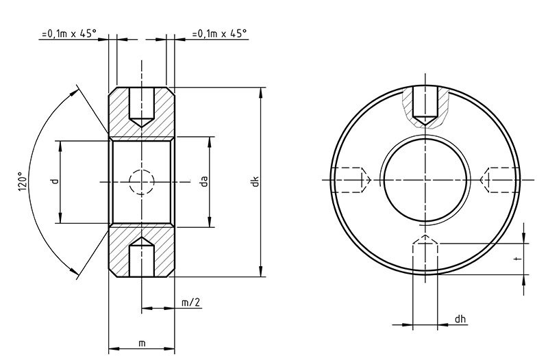 Din548 Round Nuts With Set Pin Holes In Side