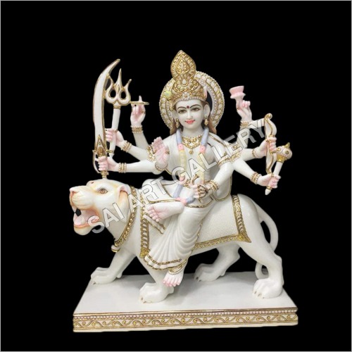 मार्बल मां दुर्गा की मूर्ति