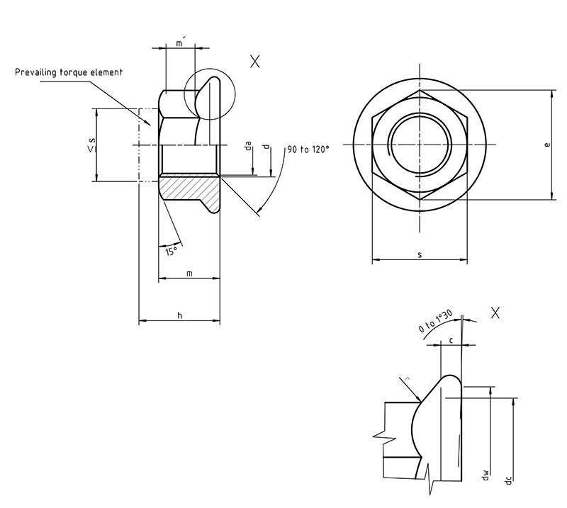 Din6926 Hexagon Flange Lock Nut