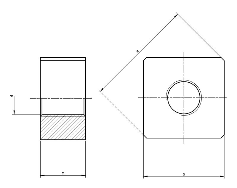 Din 798 Special Foundation Square Nut