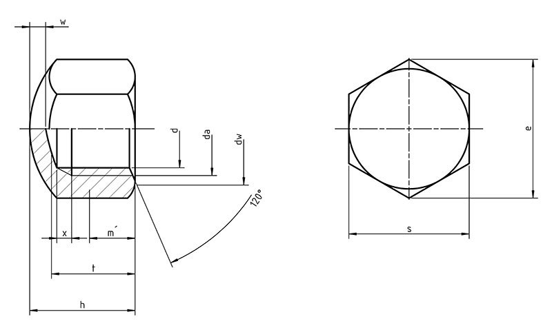 Din 917 Hexagon Cup Nut