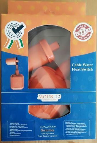 Cable Float Switch - Polypropylene Granules, Size 50x43x30 Cm | Ip65, 110-250 Volt, 10 Amp, 1 Year Warranty, Reliable Measuring Sensor