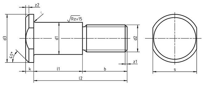 Din 1445 Clevis Pin With Head And Stud End