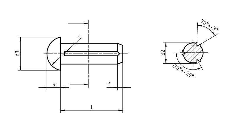 Din 1476 Round Head Grooved Pin