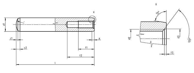 Din 7979 Parallel Pin With Internal Thread