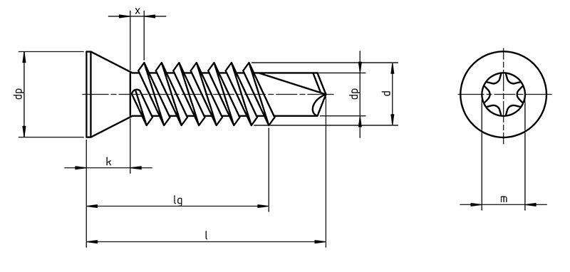 Din 7504 Ptx Self Drilling Screws