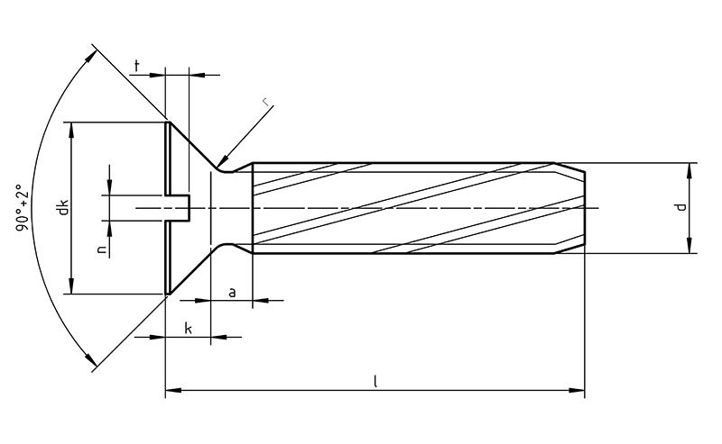 Din 7513 F Hex Tapping Screws Countersunk Head With Slot F