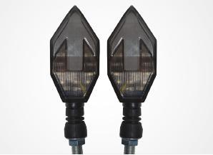 Arrow Type Bike Indicator - Plastic Body, Bright LED Lights for Turn Blinkers | Low Power Consumption, Daytime Running Lights (DRL)