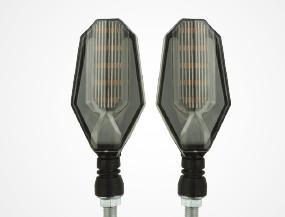 U Type Motorcycle Indicator - Plastic Body, 12v DC Voltage | LED Lighting, Yellow and Blue Colors for Enhanced Visibility