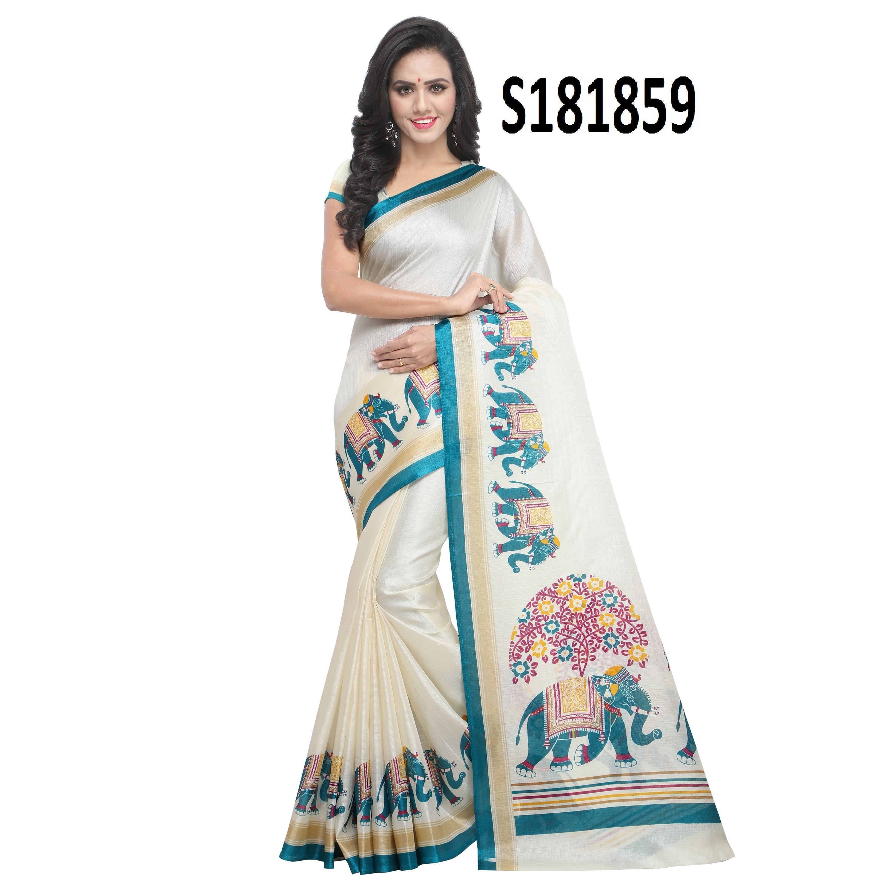 New Latest Khadi Silk Saree - Fabric: Khadi Silk, Type: Printed | Multi-color Design Suitable For Rainy, Spring, Summer, And Winter Seasons
