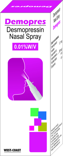 Desmopressin Nasal Spray 0.01%W/V Cas No: -