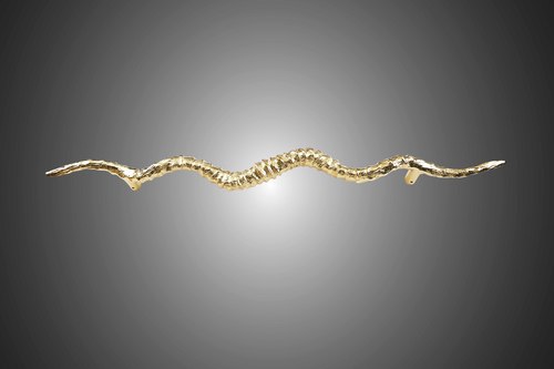 ए/ब्रास ग्लॉसी ग्लास डोर हैंडल ब्रास थॉर्न